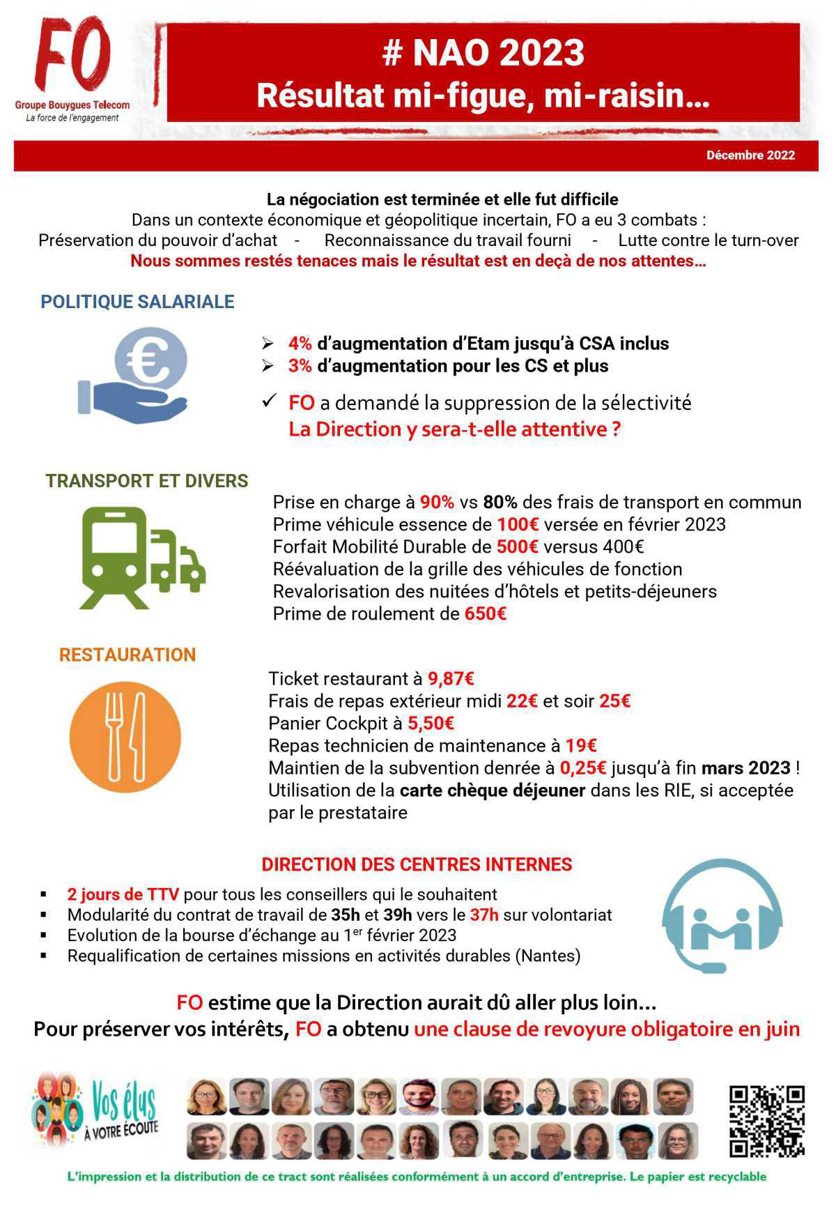 Tract "NAO 2023 : Résultats et synthèse" 