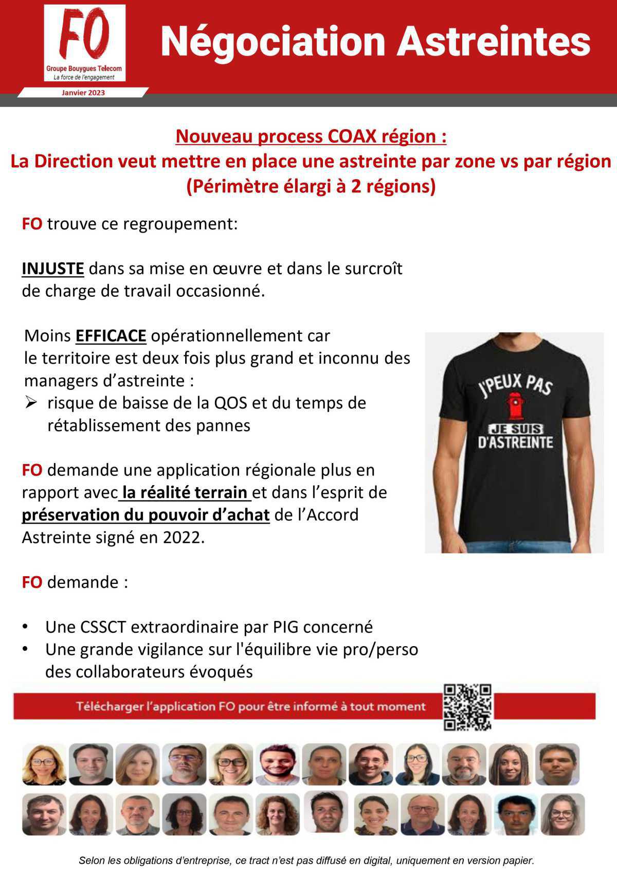 Tract" Négociation Astreintes"