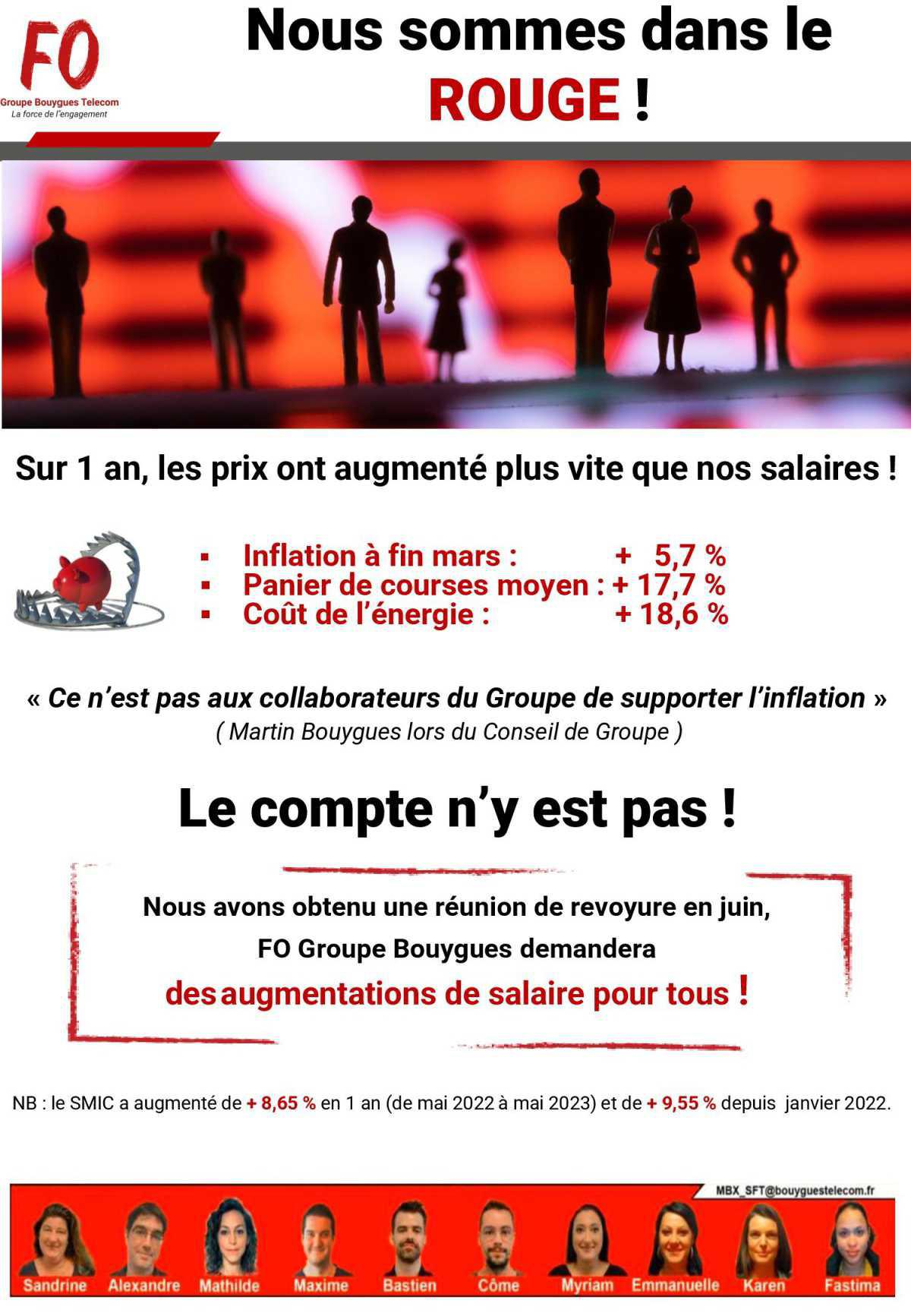 Tract "Nous sommes dans le ROUGE !"