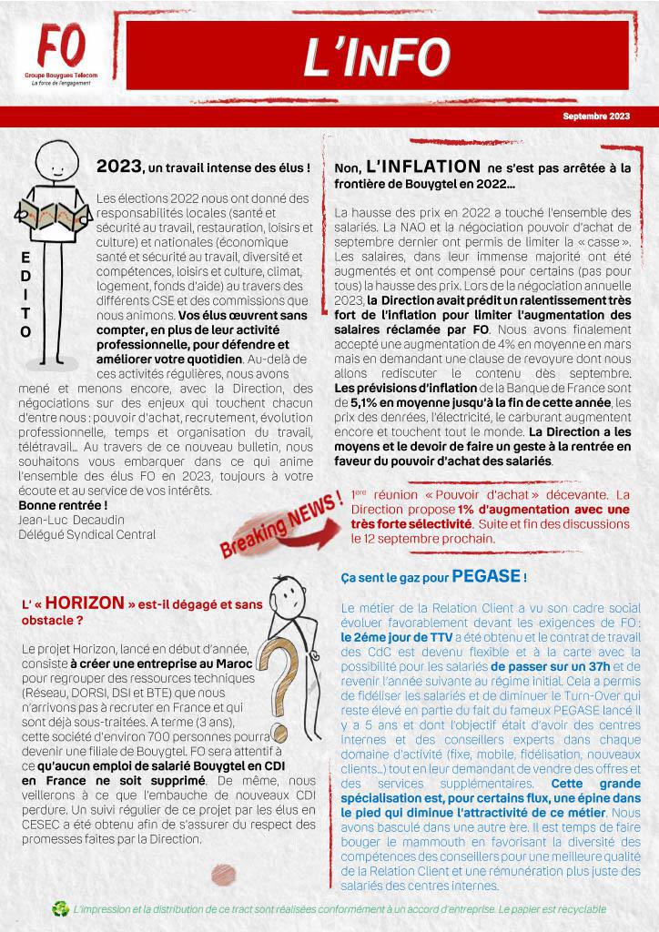 L'inFO de la rentrée 23