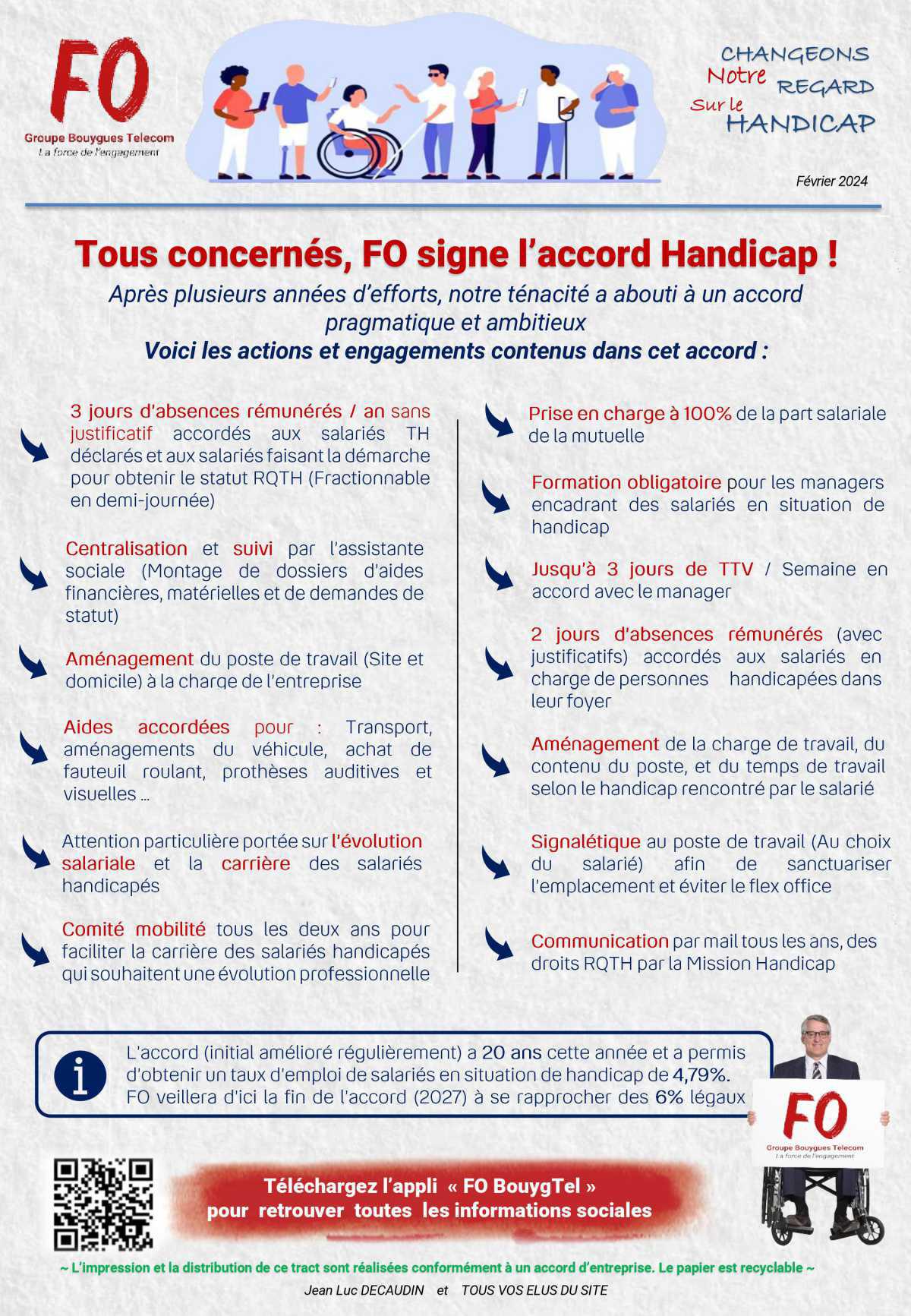 Accord Handicap, FO a signé...