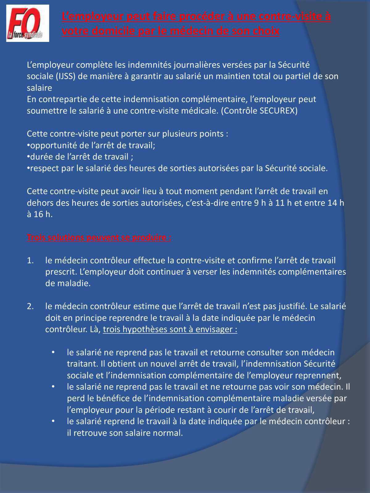 Arret Maladie Amp Controle Medical