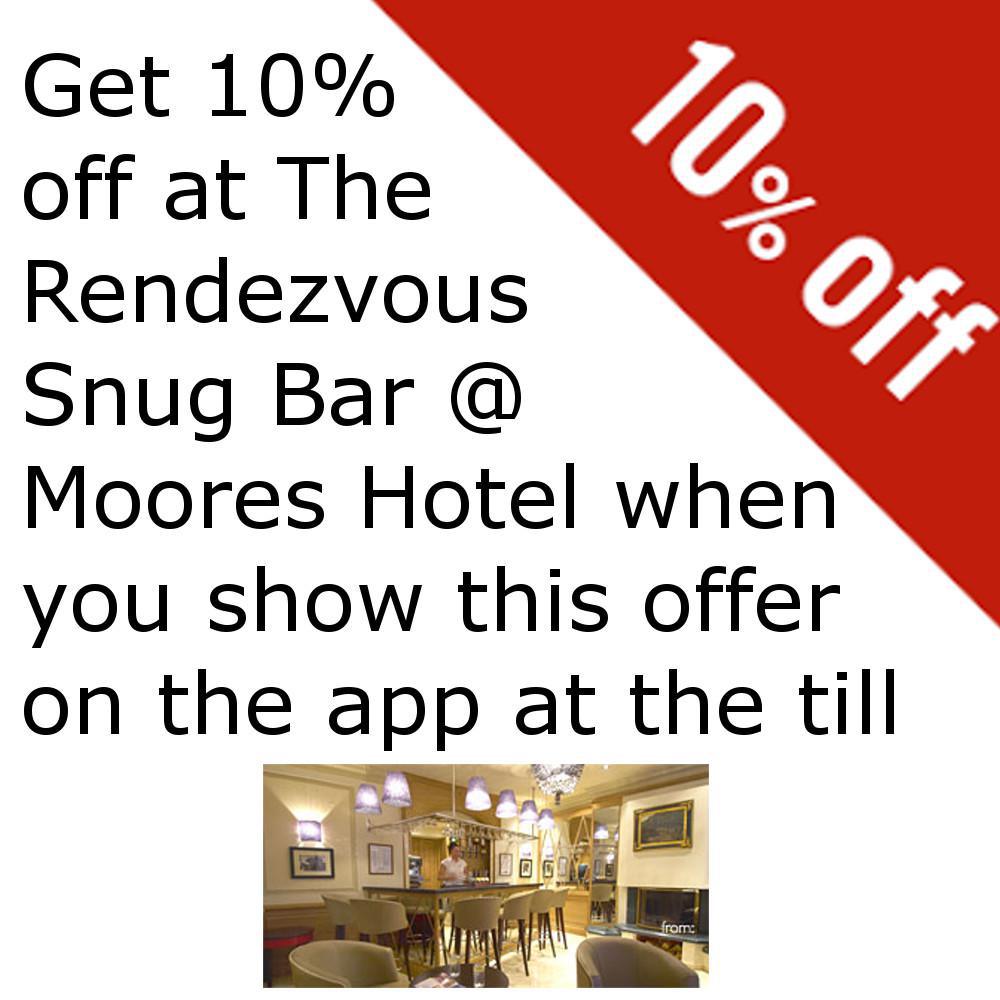 10% off @ Rendezvous Snug Bar at Moores Hotel