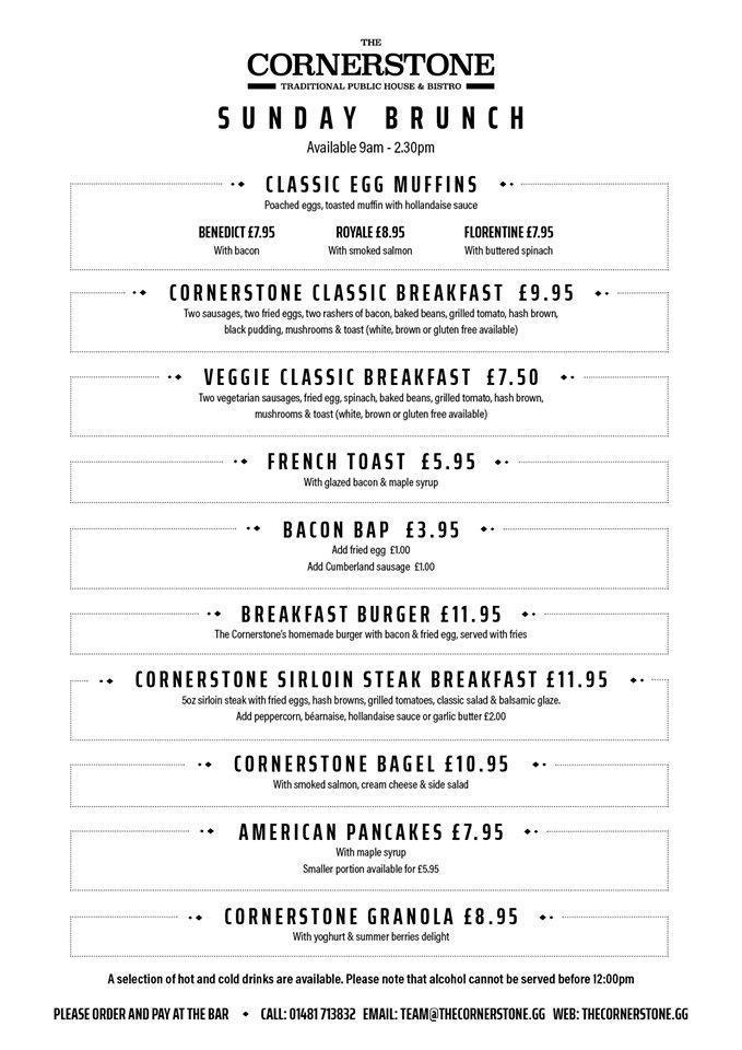 Cornerstone Sunday Brunch