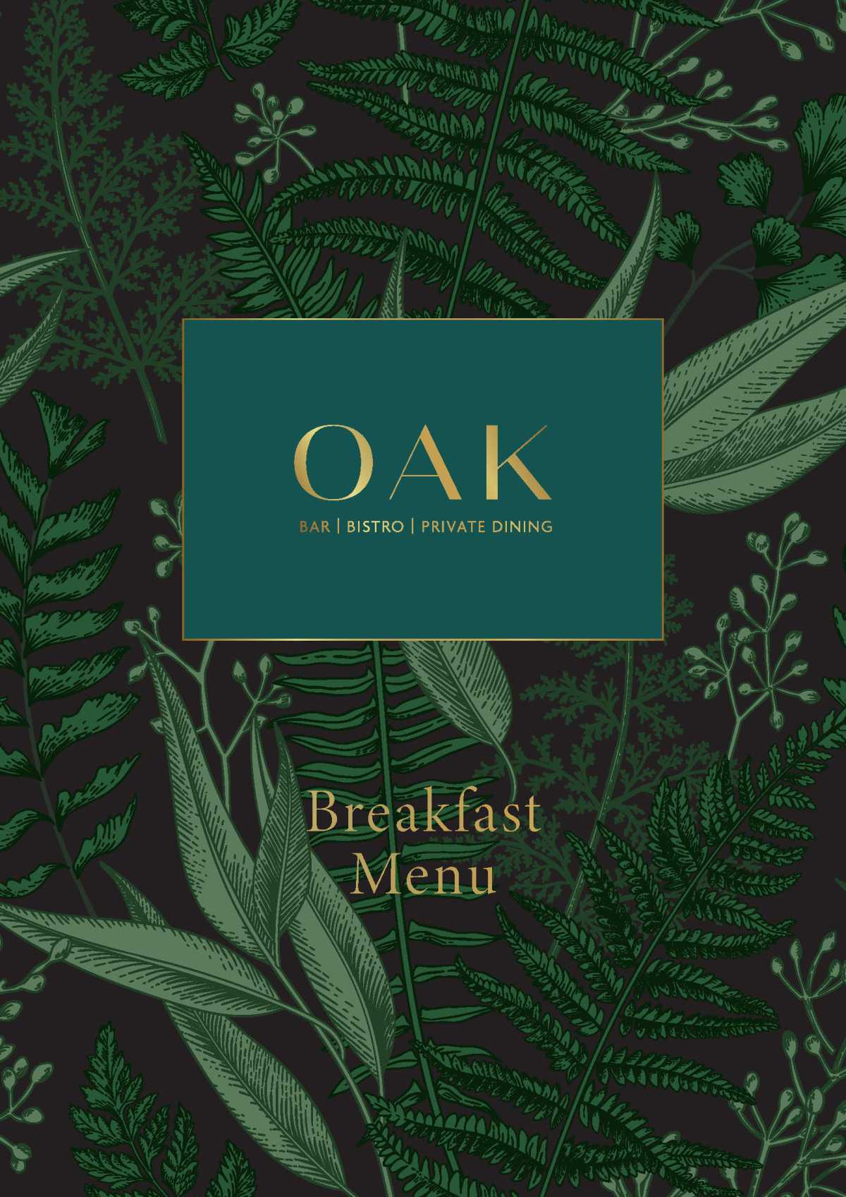 Oak Breakfast Menu