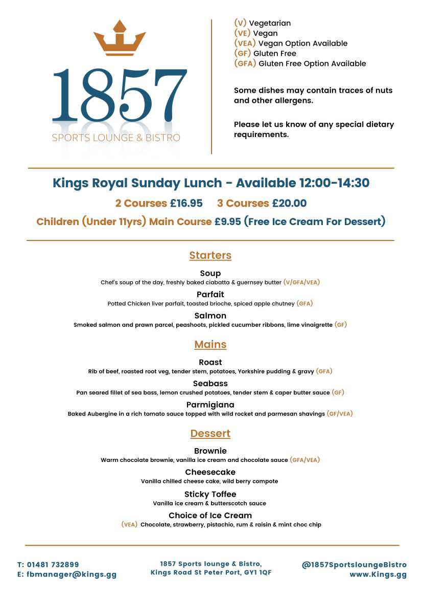 1857 Sunday Lunch