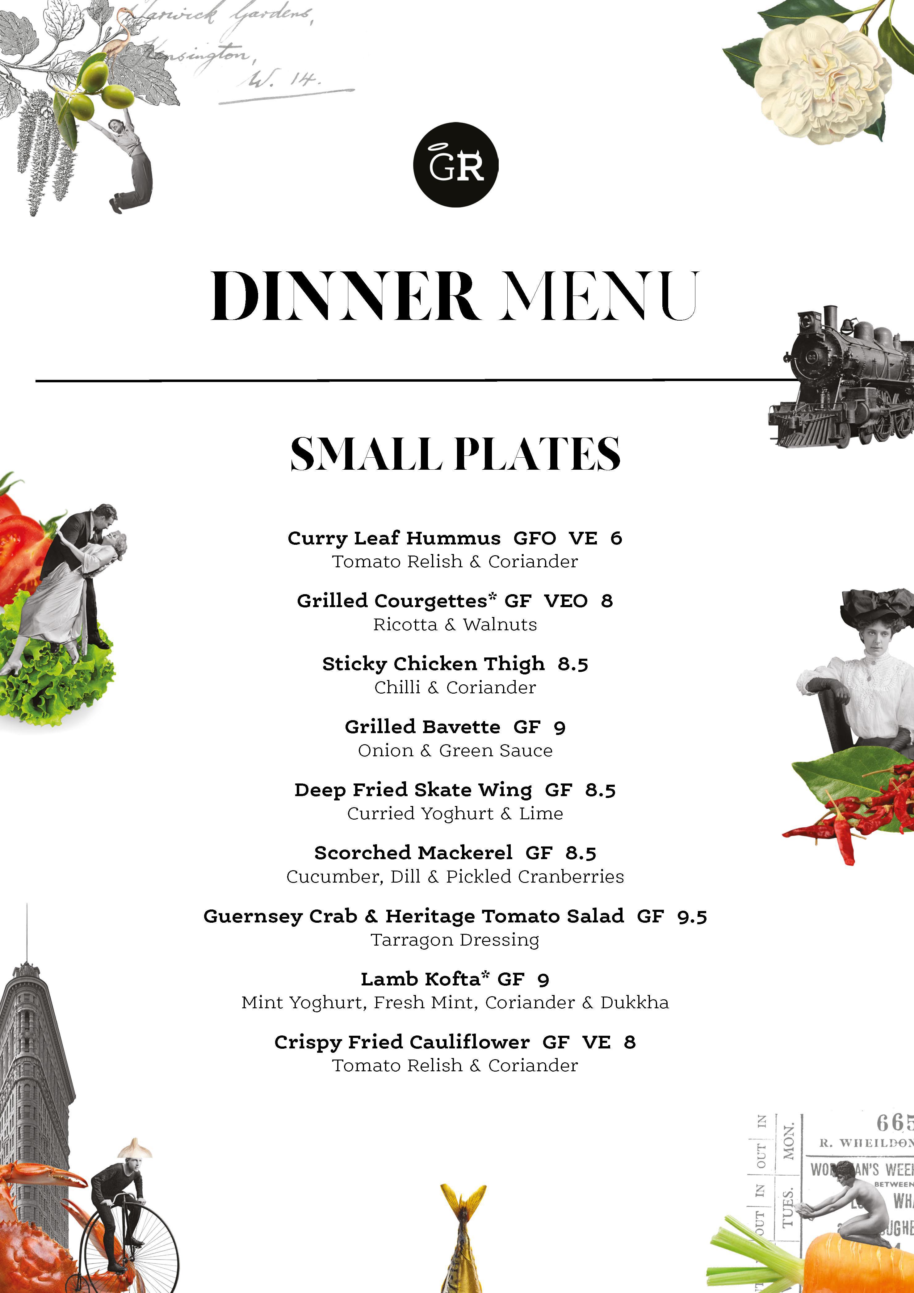 Good Rebel Dinner Menu