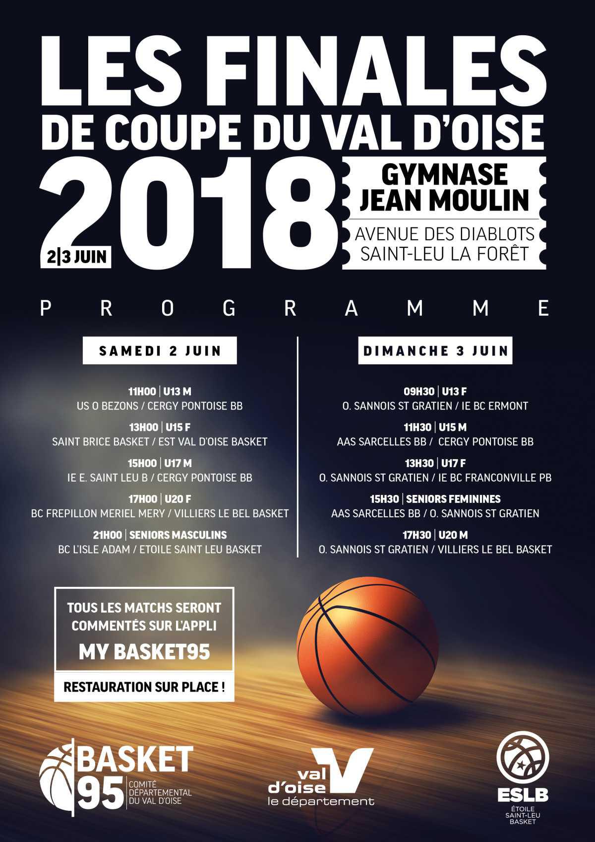 Matchs en direct pour les lives de la Coupe du Val d'Oise de Basket Ball