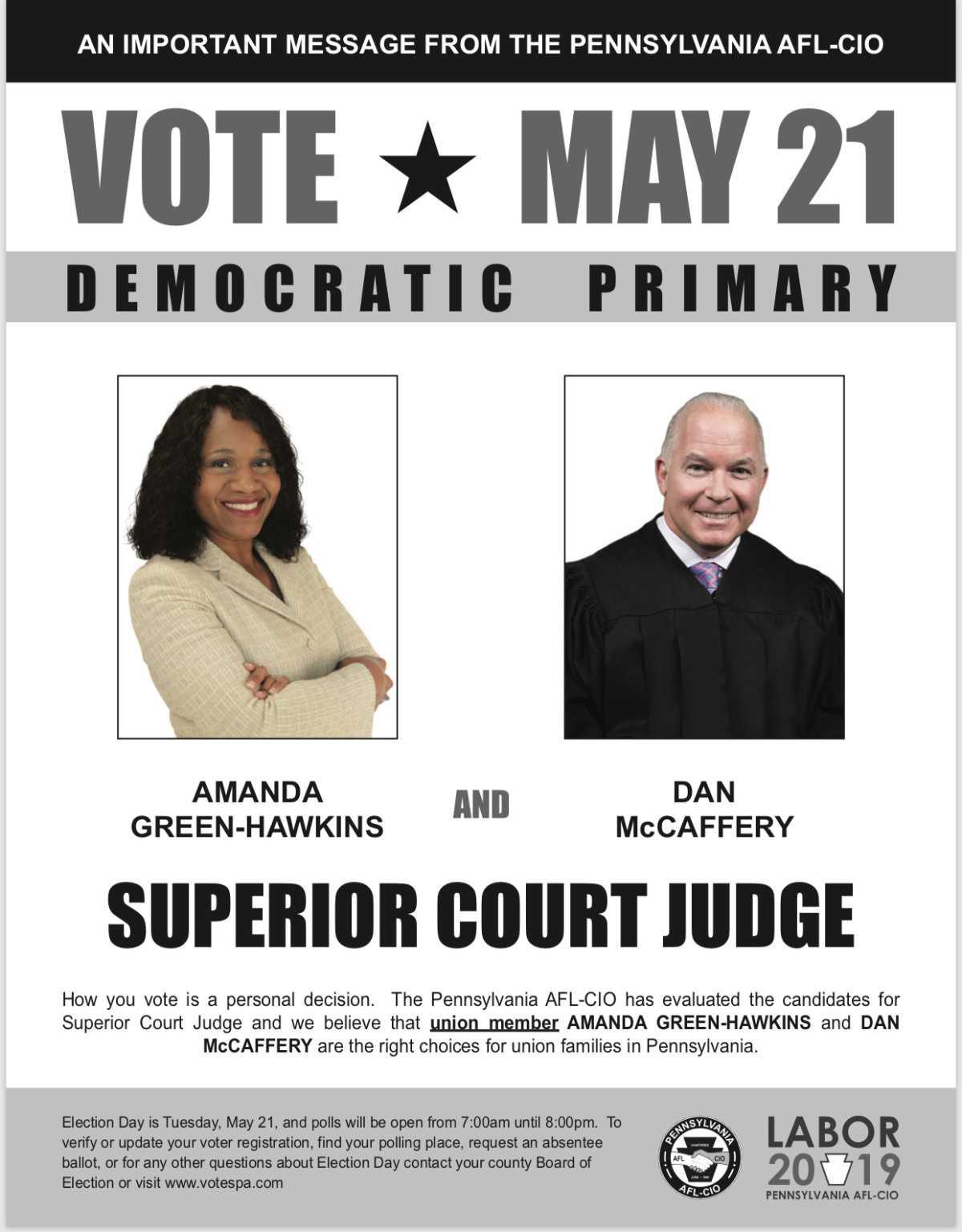 May 21st Pennsylvania Primary Election 