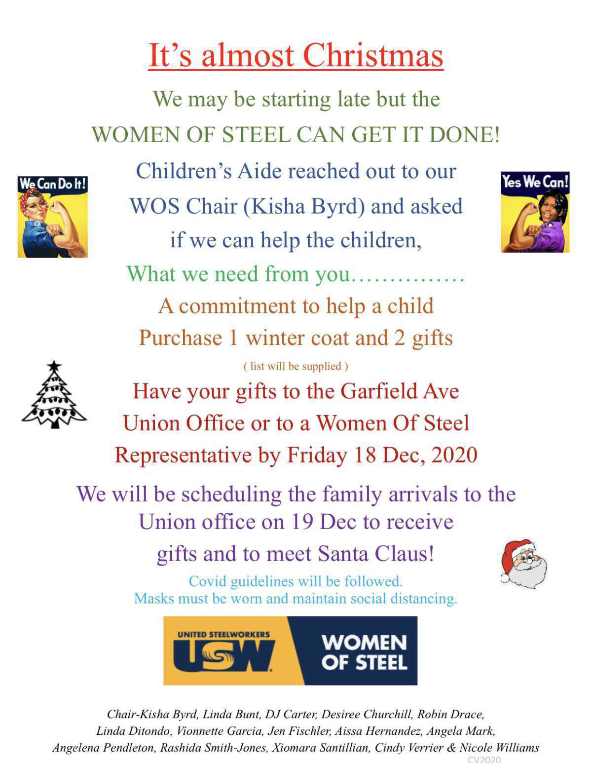 W.O.S Christmas Donations 