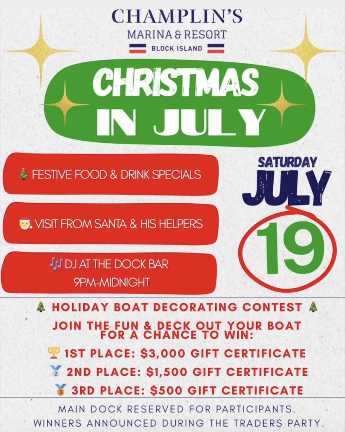 Christmas in July at Champlin's