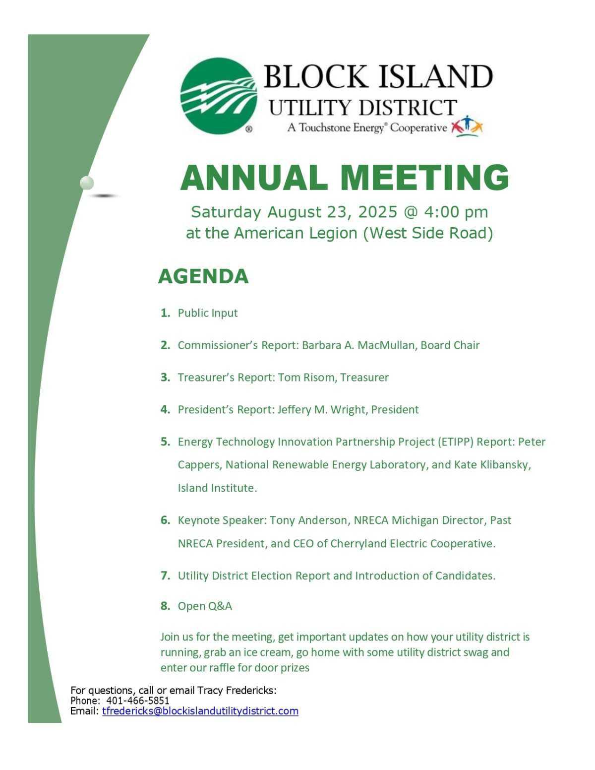 Block Island Utility District Annual Meeting