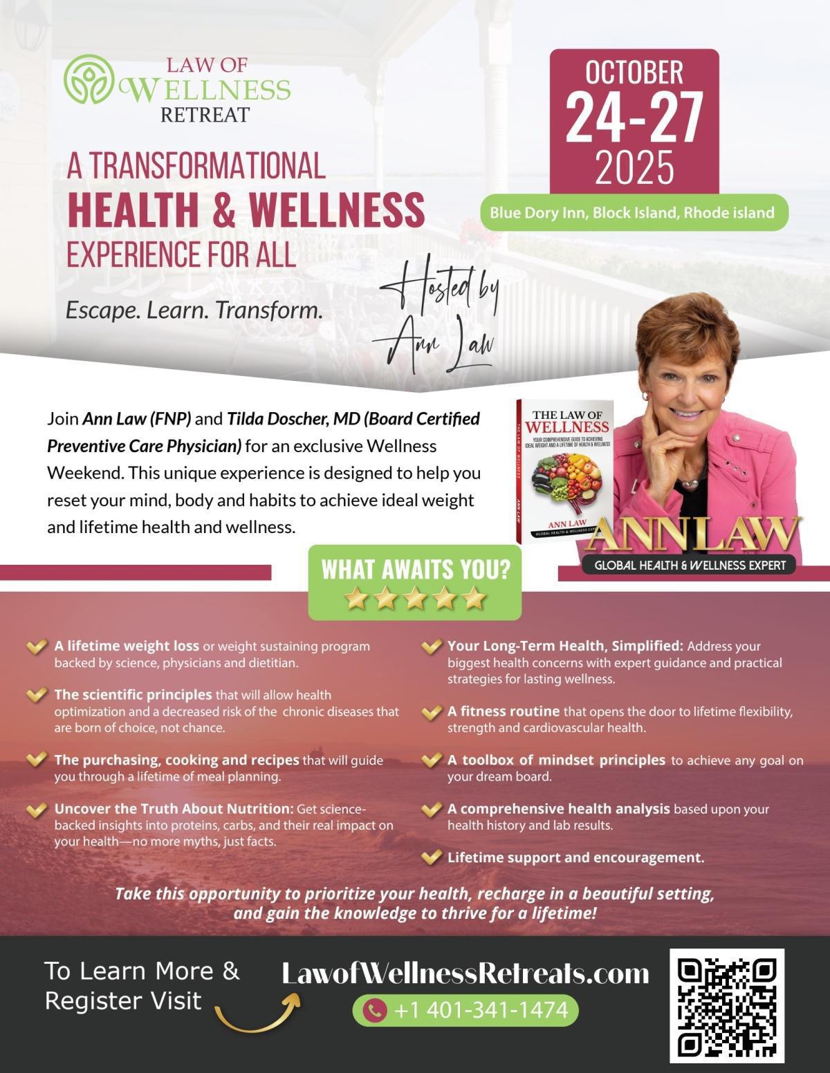 The Law of Wellness Retreat at the Blue Dory Inn!