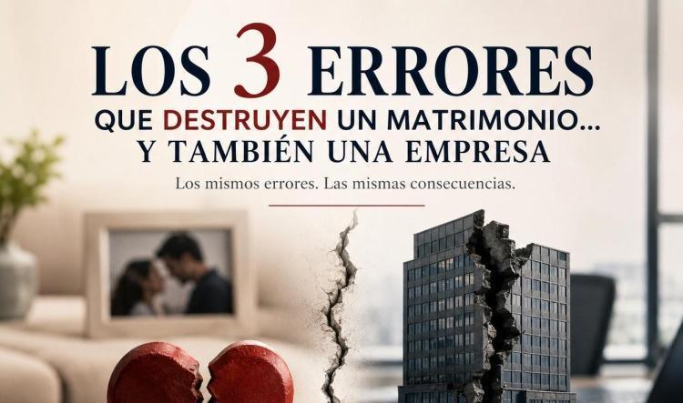 Los 3 errores que destruyen un matrimonio y también una empresa