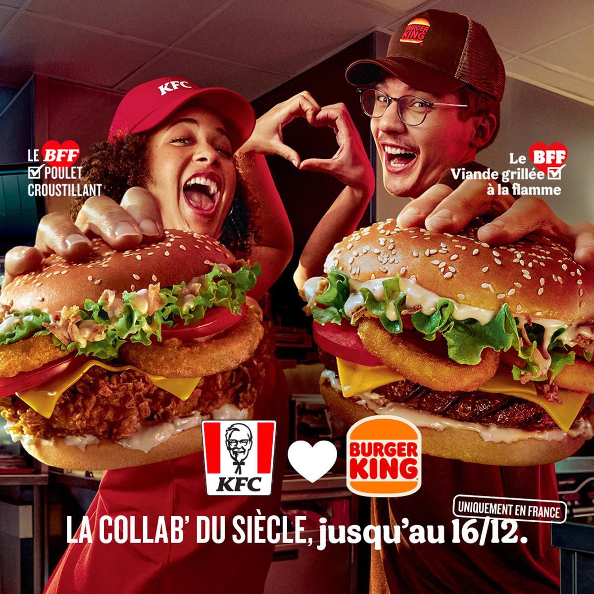 Burger King et KFC s’allient entre concurrents pour lancer le BFF Burger