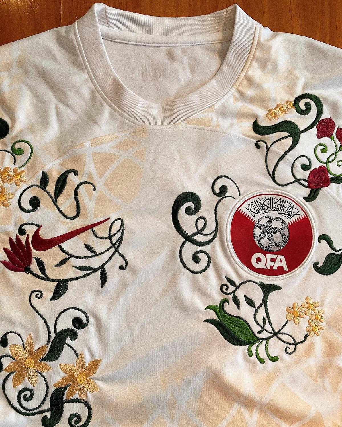 L’artiste Diana Al Shammari sublime les maillots de foot avec des magnifiques broderies L’artiste Diana Al Shammari sublime les maillots de foot avec des magnifiques broderies