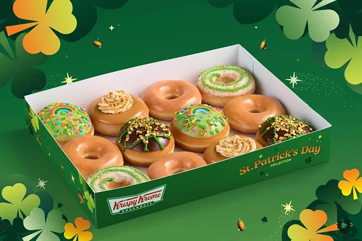 Krispy Kreme dévoile une collection de donuts très colorés pour la Saint-Patrick
