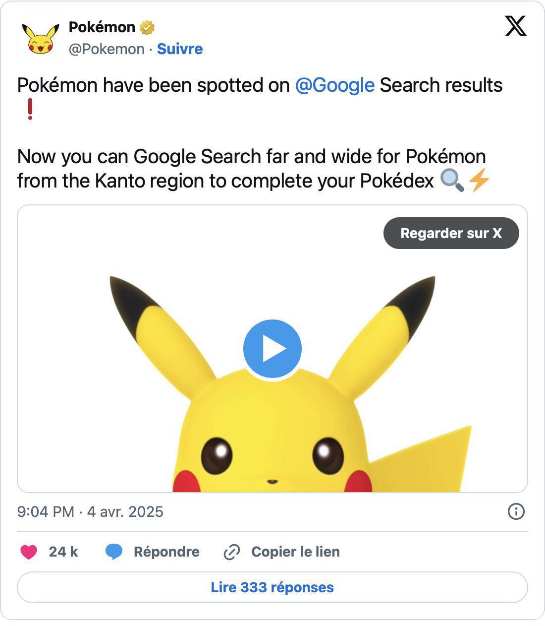 Google vous met au défi de chasser 151 Pokémon cultes via son moteur de recherche Google vous met au défi de chasser 151 Pokémon cultes via son moteur de recherche