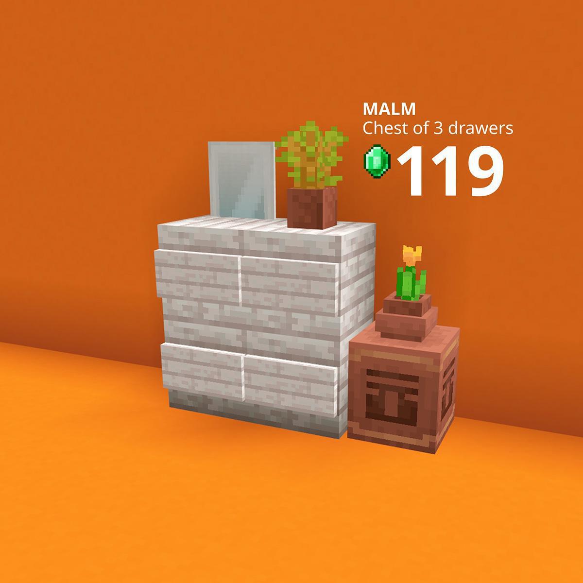 IKEA imagine une version pixelisée de ses meubles pour la sortie du film Minecraft