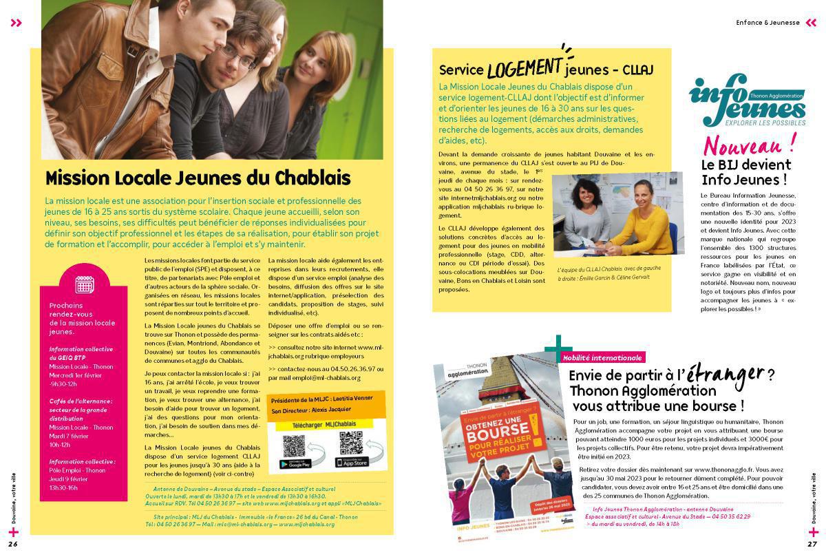 "Douvaine votre Ville" parle de la mission locale