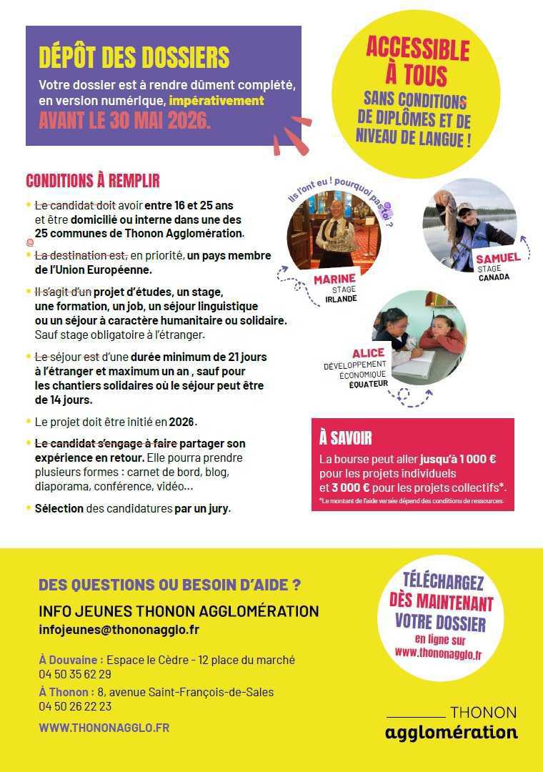 Bourse 2026 : partir à l'étranger