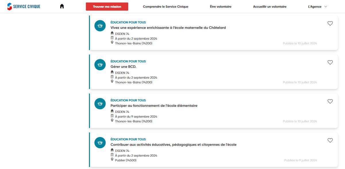 Offres en service civique Education Nationale Offres en service civique Education Nationale