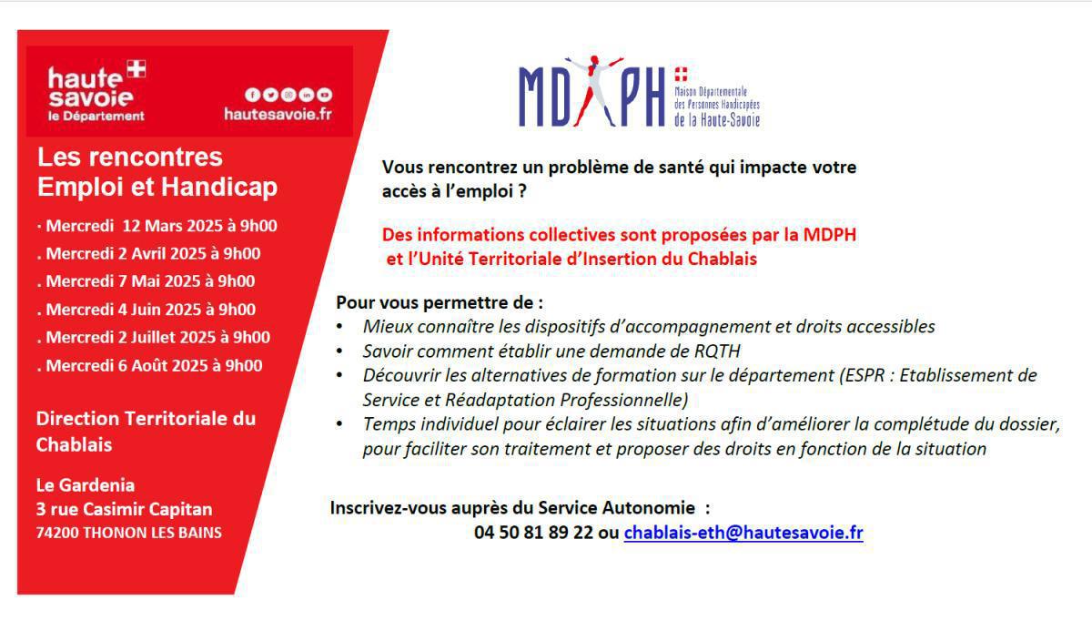 Les rencontres Emploi et Handicap