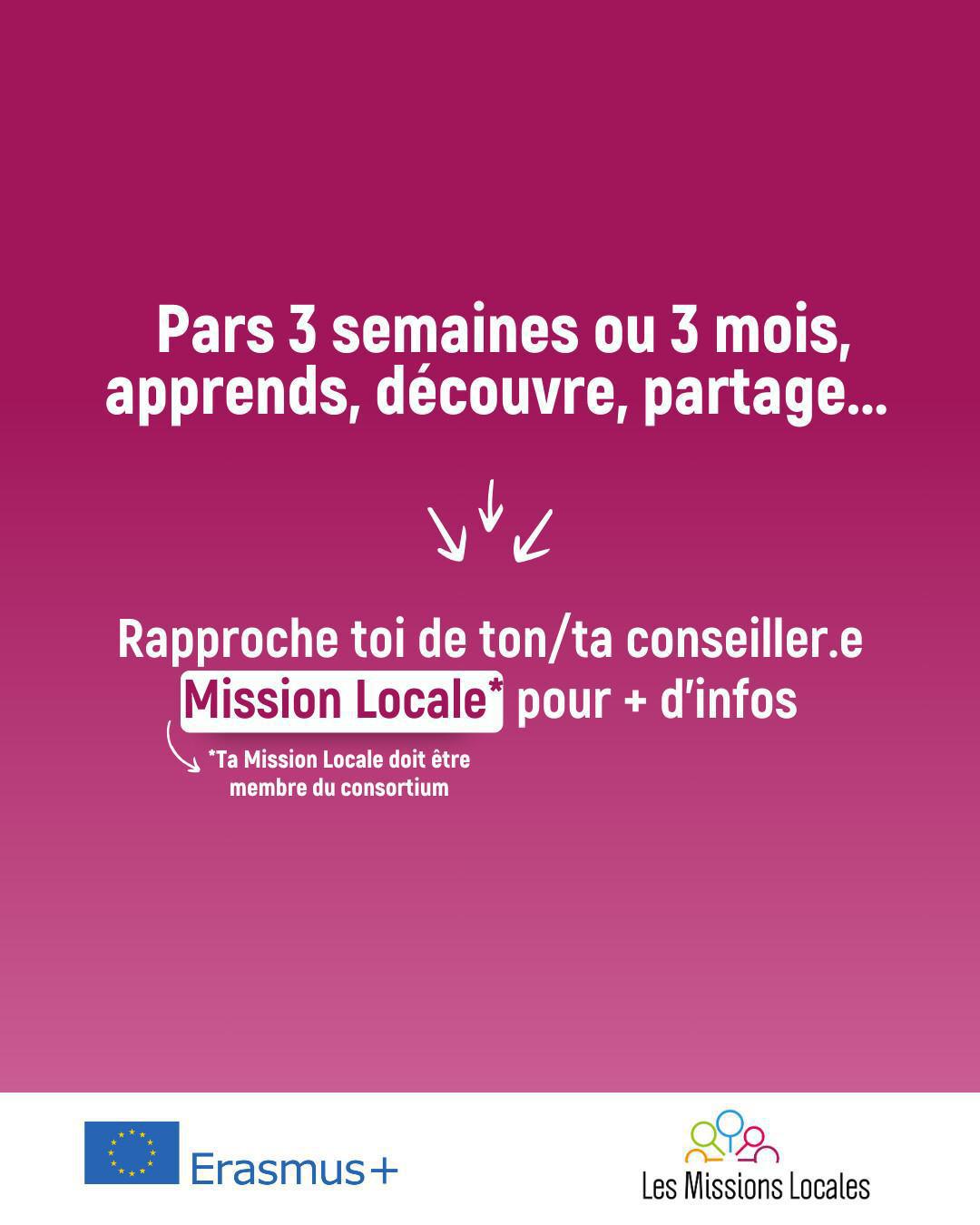 Erasmus + : Why Not : 3 semaines de mobilité / Ouat : 3 mois de mobilité Erasmus + : Why Not : 3 semaines de mobilité / Ouat : 3 mois de mobilité