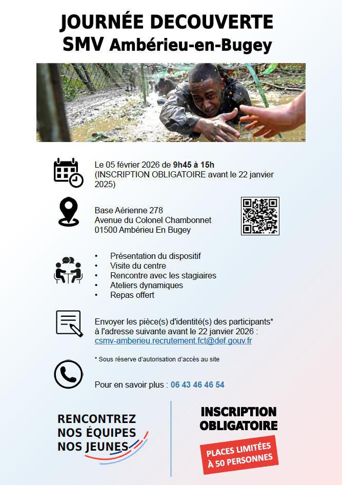 Journée découverte du SMV d'Ambérieu en Bugey (Service Militaire Volontaire) 