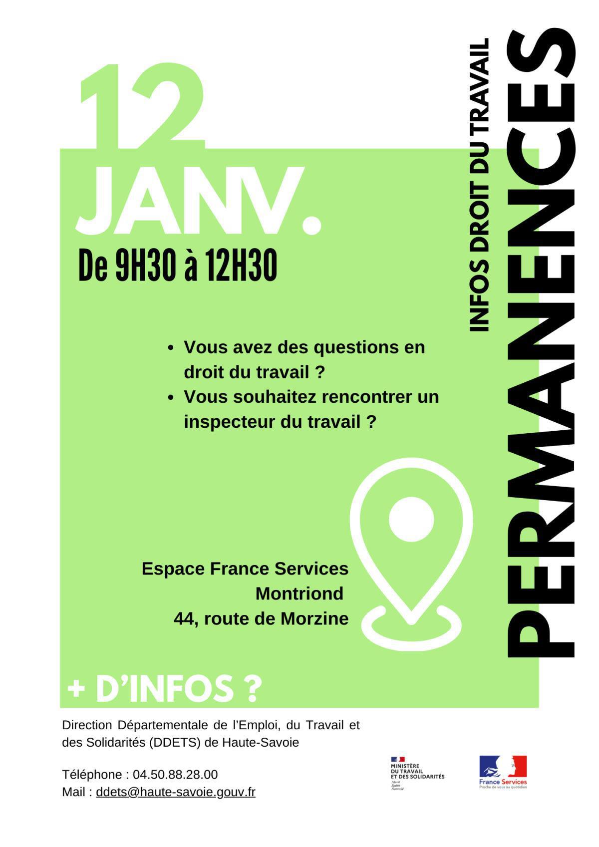 Permanence inspection du travail