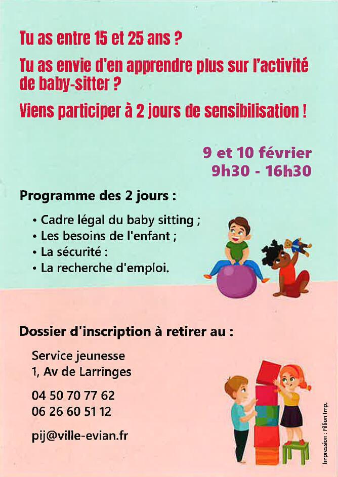 Sensibilisation au Baby sitting