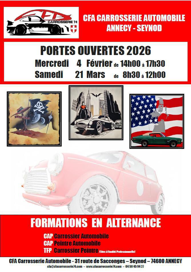 Portes ouvertes CFA Carrosserie automobile Annecy - Seynod 