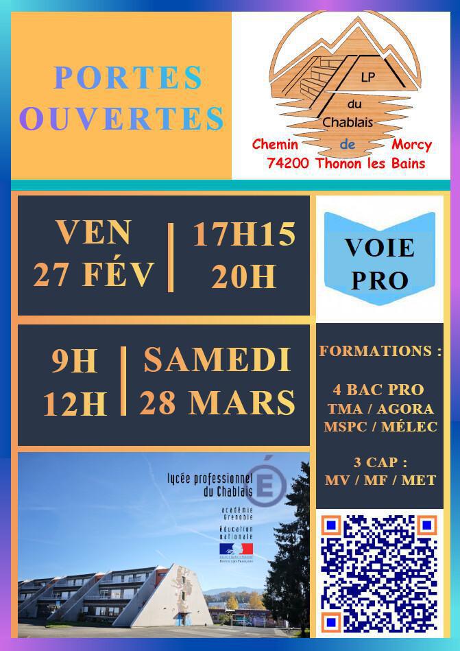 Journée portes ouvertes Lycée Professionnel du Chablais