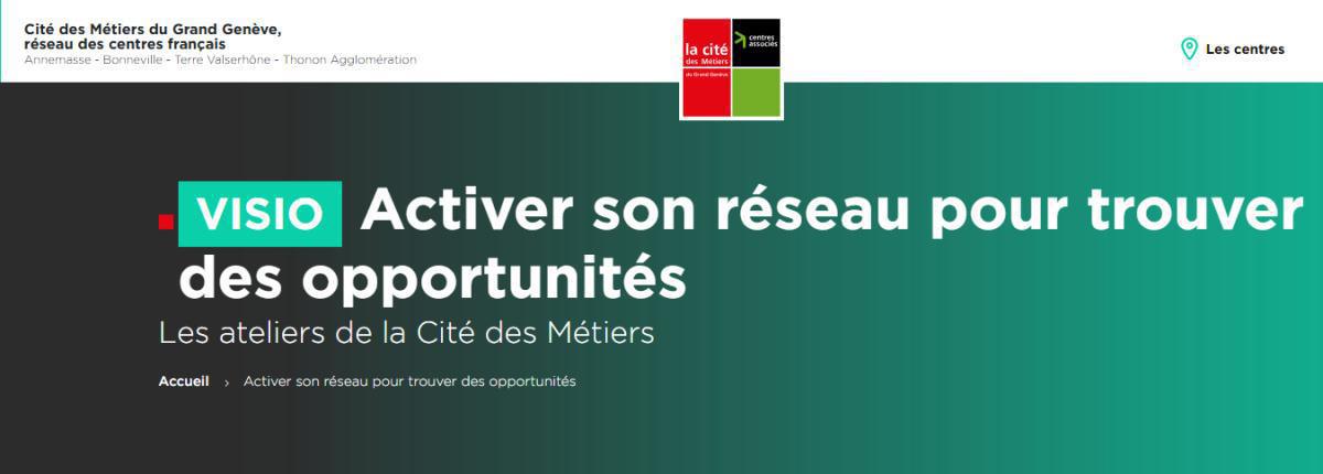 Atelier en Visio "Activer son réseau pour trouver des opportunités."