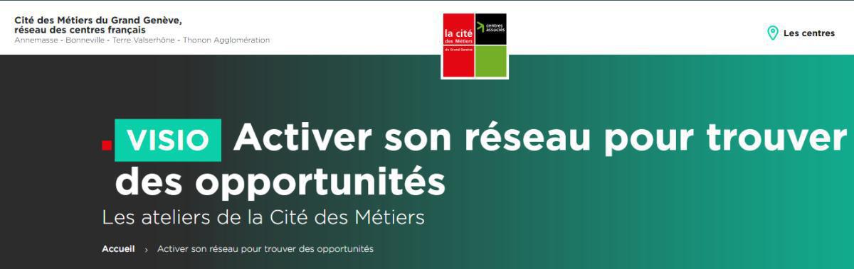 Atelier en Visio "Activer son réseau pour trouver des opportunités."
