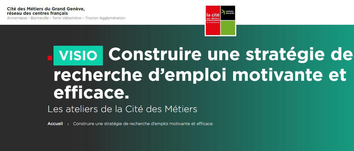 Atelier en Visio "Construire une stratégie de recherche d’emploi motivante et efficace."