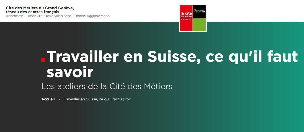 Atelier "Travailler en Suisse, ce qu'il faut savoir"