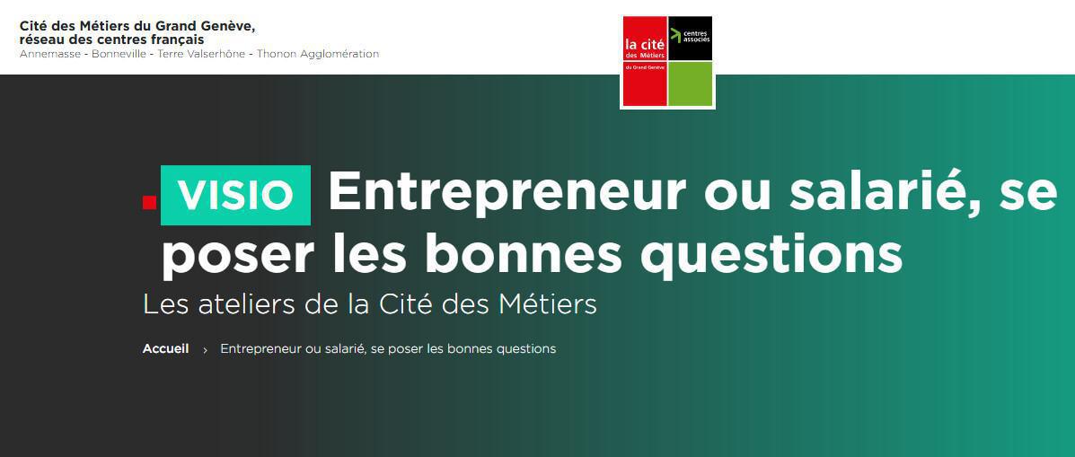 Atelier en Visio "Entrepreneur ou salarié, se poser les bonnes questions"
