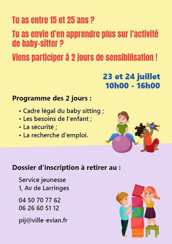 Sensibilisation Baby sitting 