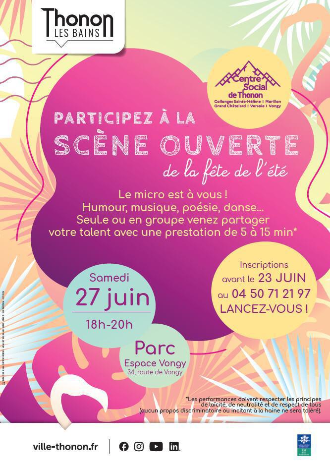Scène ouverte - fête de l'été