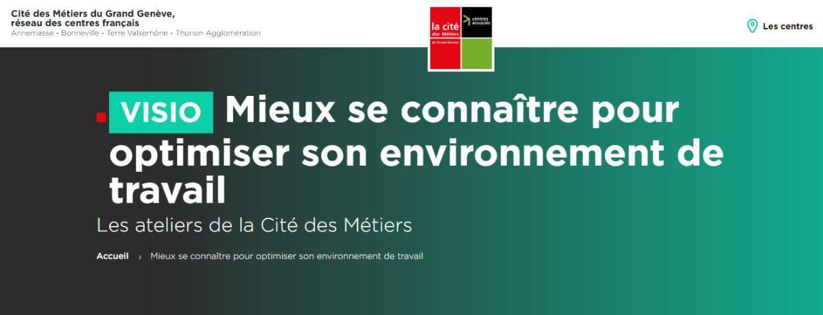 Atelier en Visio "Mieux se connaître pour optimiser son environnement de travail"