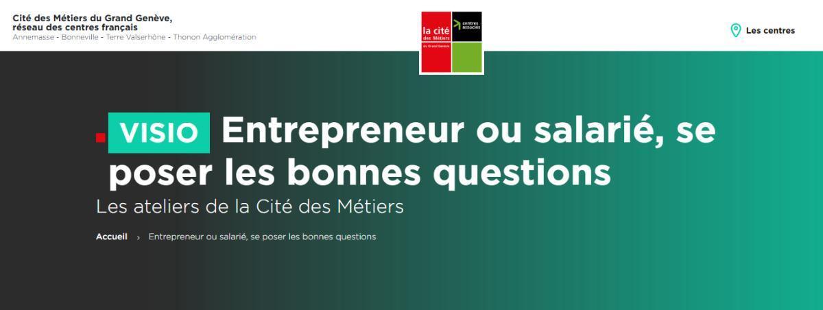 Atelier en Visio "Entrepreneur ou salarié, se poser les bonnes questions"
