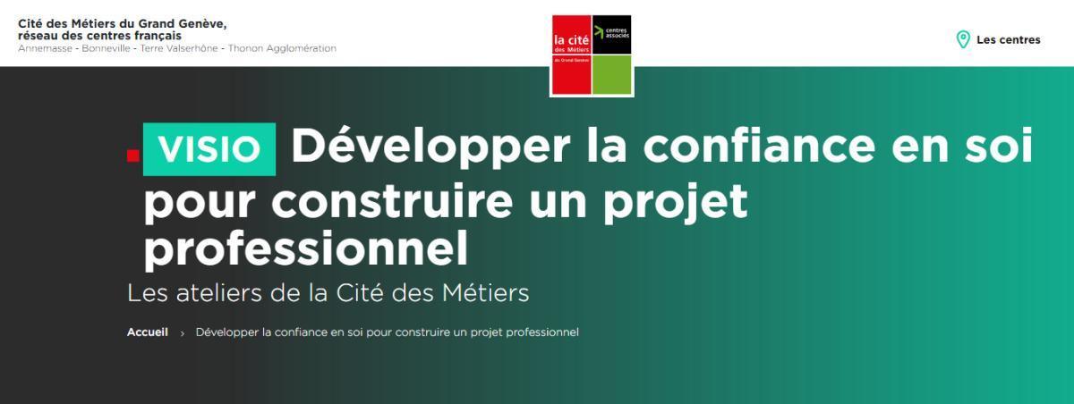 Atelier Visio "Développer la confiance en soi pour construire un projet professionnel"