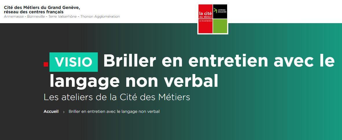 Atelier en Visio "Briller en entretien avec le langage non verbal"