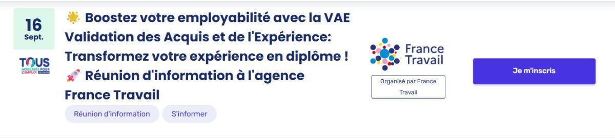 🌟 Boostez votre employabilité avec la VAE Validation des Acquis et de l'Expérience: Transformez votre expérience en diplôme ! 🚀 Réunion d'information à l'agence France Travail