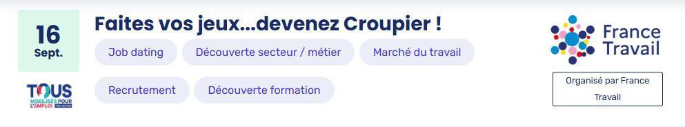 Faites vos jeux...devenez Croupier !