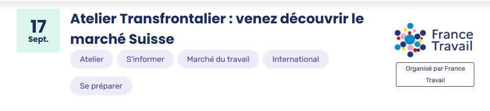 Atelier Transfrontalier : venez découvrir le marché Suisse