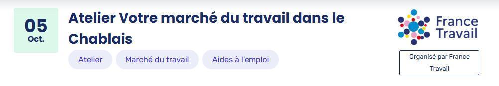 Atelier Votre marché du travail dans le Chablais