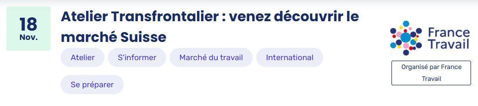 Atelier Transfrontalier : venez découvrir le marché Suisse