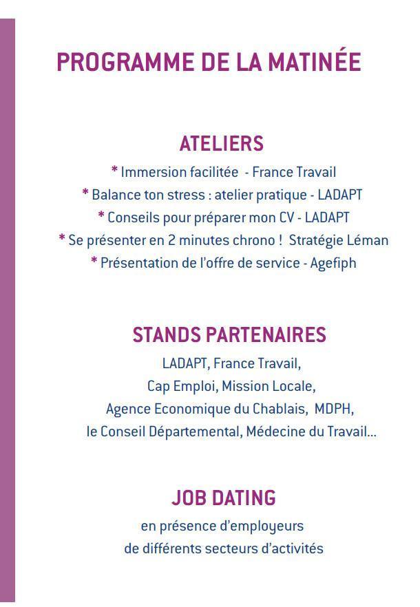 Job dating emploi et handicap 